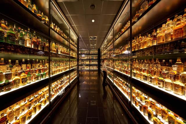 One of the world's largest whisky collections in the Scotch Whisky Experience