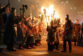 Youngsters take part in the Junior Up Helly Aa in Lerwick on the Shetland Isles during the Up Helly Aa fire festival. Originating in the 1880s, the festival celebrates Shetland's Norse heritage. Picture: Andrew Milligan/PA Wire