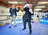 Alba Party leader Alex Salmond poses for a picture with Kenny MacAskill in the Edinburgh boxing gym of former world champion Alex Arthur (Picture: Jeff J Mitchell/Getty Images)