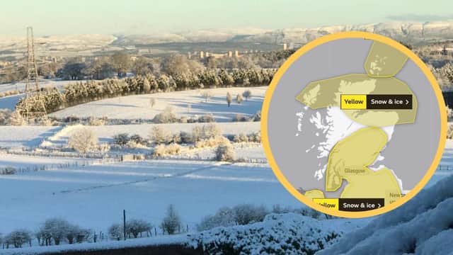 The Met Office has issued a yellow warning of snow and ice which will commence tonight and last until late at night on Wednesday across certain parts of Scotland (Photo: Met Office/ Melanie Scott)