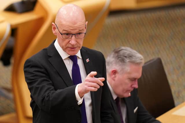 Deputy First Minister John Swinney delivers a budget statement to the Scottish Parliament at Holyrood, Edinburgh