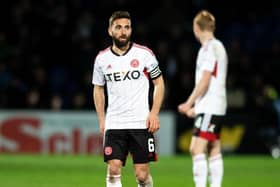 Graeme Shinnie will now miss Aberdeen's next four matches.  (Photo by Mark Scates / SNS Group)