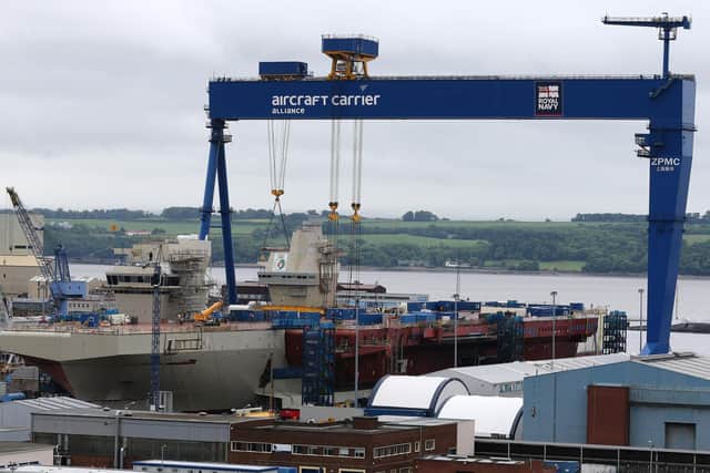 Babcock International Group employs hundreds of workers at the Rosyth dockyard in Fife. Picture: Andrew Milligan/PA Wire
