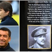 Antonio Conte and Giovanni van Bronckhorst will lead Tottenham Hotspurs and Rangers into the Walter Tull Memorial Cup, dedicated to the WWI soldier who signed for both clubs. (Pictures: Getty)