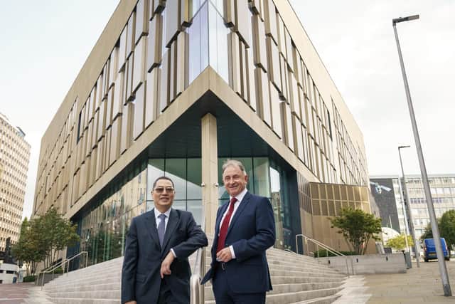 The University of Strathclyde received an historic £50m from Dr Huang’s (L) foundation - the largest gift it has ever received. Picture: University of Strathclyde