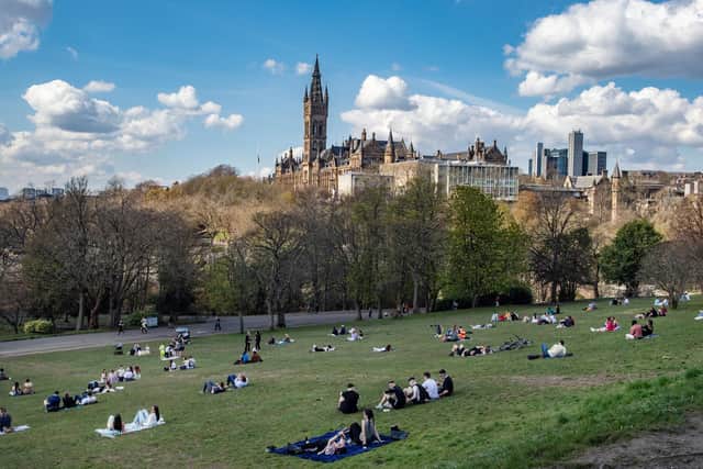 Sunseekers in Kelvingrove Park, where the atmosphere seems tamer than it once was, writes Laura Waddell. PIC: John Devlin.