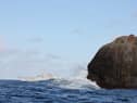 Rockall sits 200 miles west of the Outer Hebrides and is where adventurer Cam Cameron plans to spend the next 60 days. PIC: Óglaigh na hÉireann/CC.