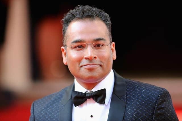Krishnan Guru-Murthy has apologised “unreservedly” to Northern Ireland minister Steve Baker after swearing at him in an “unguarded moment”.