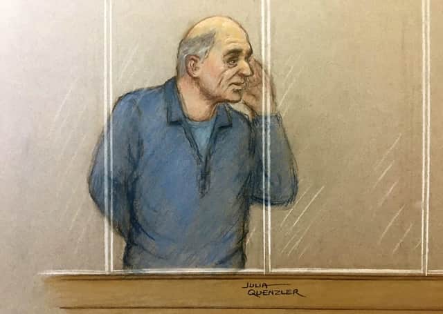An artist's impression of David Smith appearing at the Old Bailey, London.
