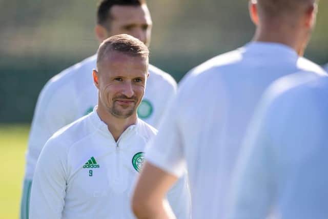 Leigh Griffiths during a Celtic training session at Lennoxtown in September 2020. (Photo by Rob Casey / SNS Group)