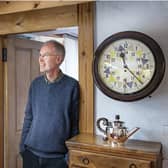 Graham Stewart with an example of his work