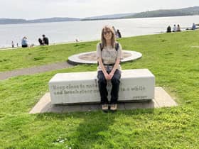 Janet Christie in Helensburgh, after completing The John Muir Way, a 134-mile walking route across Scotland. Pic: Kate Dixon