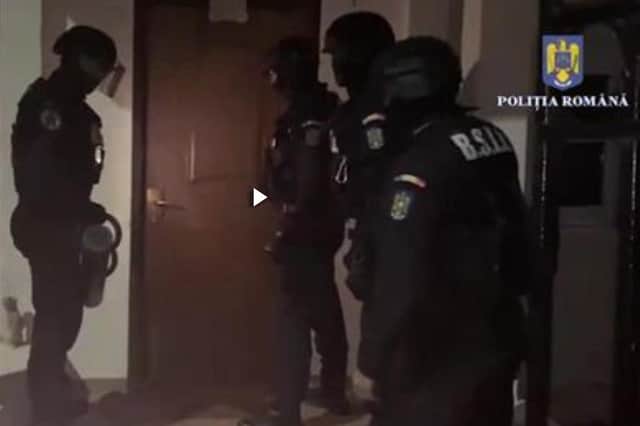 Romanian Police released footage of the raid