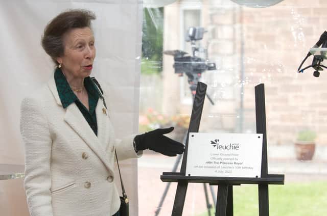 HRH The Princess Royal, patron of Leuchie Forever, praised the ‘magic’ of Leuchie House when she visited the respite centre in July