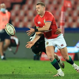 Finn Russell in action for the Lions against the Cell C Sharks on July 7. He has been out since with an Achilles injury. Picture: David Rogers/Getty Images