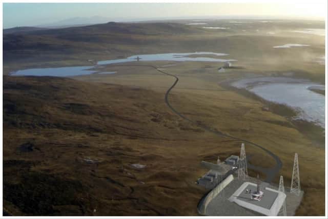 An artist's impression of an aerial view of Spaceport 1(pic: Comhairle nan Eilean Siar)