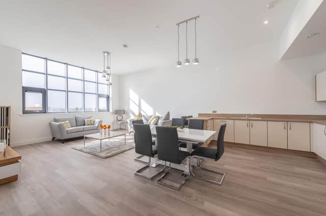 Open plan living area.