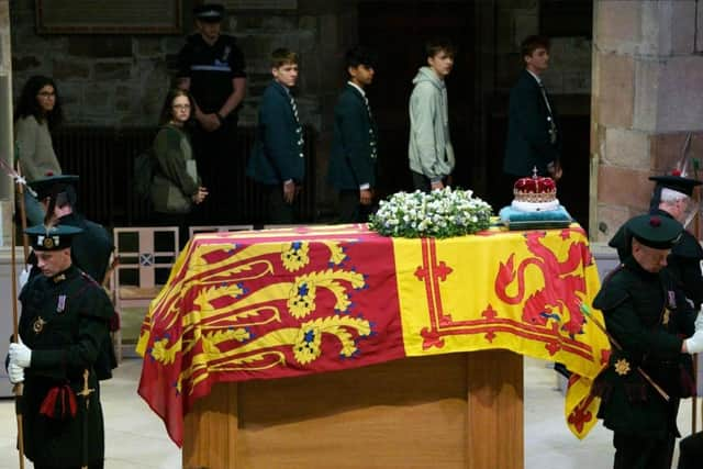 People turned up in their thousands to pay their respects as the Queen was lying in rest St Giles' Cathedral