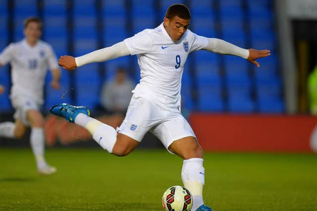 Che Adams playing for England Under-20s against Czech Republic in 2015 (Photo by Tony Marshall/Getty Images)