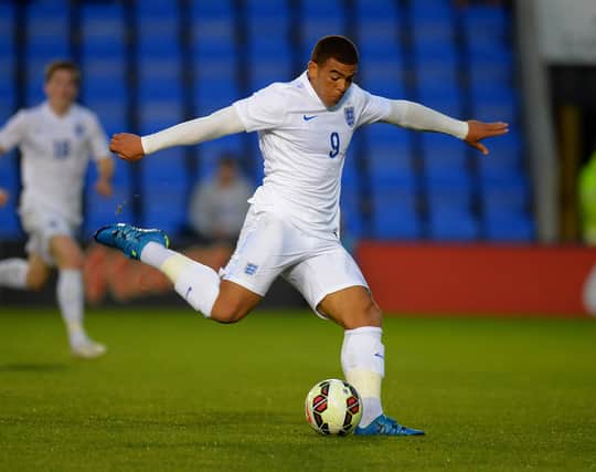 Che Adams playing for England Under-20s against Czech Republic in 2015 (Photo by Tony Marshall/Getty Images)