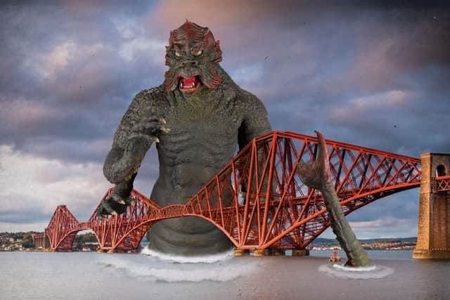 The Kraken, the legendary sea monster which features in Harryhausen's final movie, Clash of the Titans, has emerged from the Firth of Forth. Image: National Galleries of Scotland