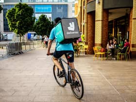 Riding on pavements, the wrong way on one-way streets and through red lights are the main laws broken by the Edinburgh Deliveroo rider