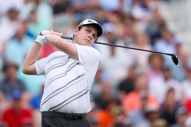 Bob MacIntyre plays his shot from the tenth tee during the first round of the 2022 PGA Championship at Southern Hills Country Club in Tulsa, Oklahoma. Picture: Richard Heathcote/Getty Images.