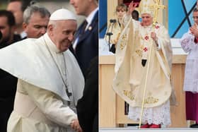 Pope Francis (Left) currently holds the title while his predecessor Benedict (Right) resigned in 2013.