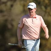 AUSTIN, TEXAS - MARCH 24: Robert MacIntyre of Scotland reacts on the first green during the second day of the World Golf Championships-Dell Technologies Match Play at Austin Country Club on March 24, 2022 in Austin, Texas. (Photo by Michael Reaves/Getty Images)