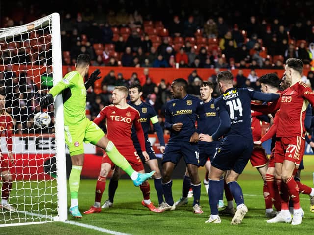 Lee Ashcroft levelled with this goal in Dundee's 1-1 draw at Aberdeen.