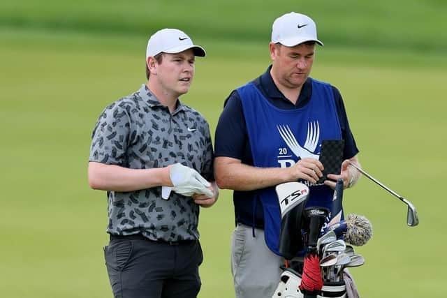 Bob MacIntyre and Mike Burrow pictured during last month's PGA Championship at Valhalla and now a full-time partnership. Picture: Getty Images