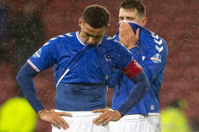 James Tavernier reacts after Rangers defeat to Celtic in the 2019 League Cup final. (Photo by Alan Harvey / SNS Group)