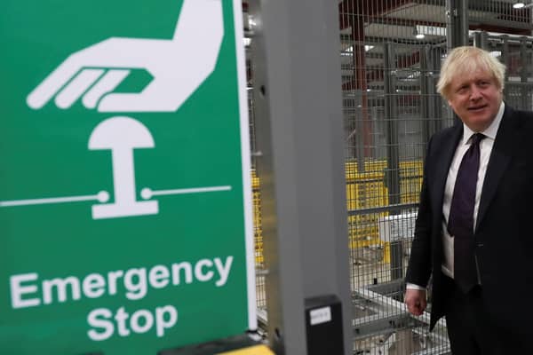 Prime Minister Boris Johnson in Northumberland on Monday. Scott Heppell/PA Wire