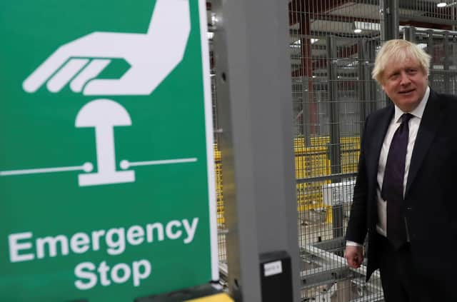 Prime Minister Boris Johnson in Northumberland on Monday. Scott Heppell/PA Wire