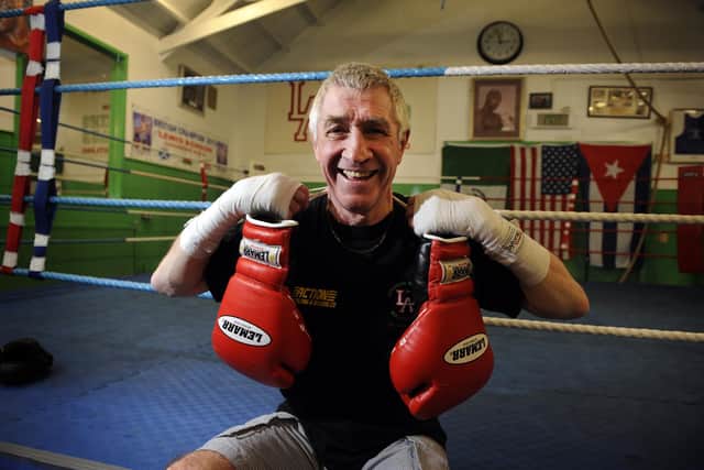 Buchanan pictured during a visit to Lochend Gym in 2013.
