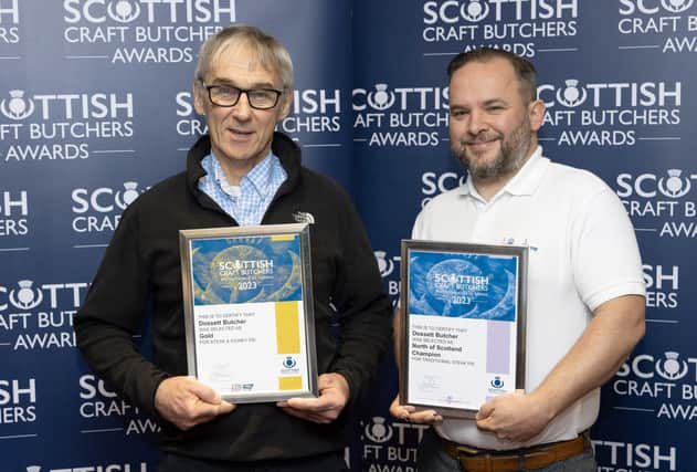 John Dossett (left) with Simon Coles from sponsors Dalesman. (Picture: Graeme Hart).