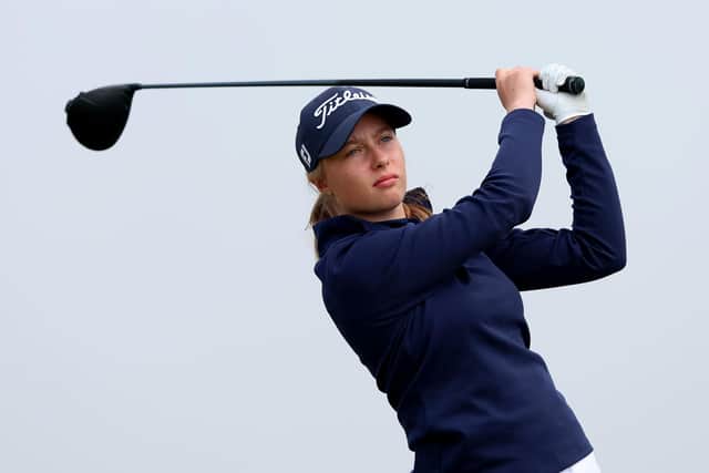 Royal Troon's Freya Russell hit the opening shot in Kent but was later disqualified for signing for the wrong score. Picture: Tom Dulat/R&A/R&A via Getty Images.