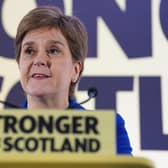 First Minister Nicola Sturgeon issues a statement at the Apex Grassmarket Hotel in Edinburgh following the decision by judges at the UK Supreme Court in London that the Scottish Parliament does not have the power to hold a second independence referendum. Picture: Jane Barlow/PA Wire