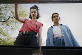 Margaret Qualley and Geraldine Viswanathan in Ethan Coen's Drive-Away Dolls PIC: Courtesy of Working Title / Focus Features