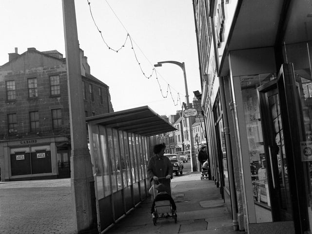 Dalkeith's Christmas Lights being erected in 1964.