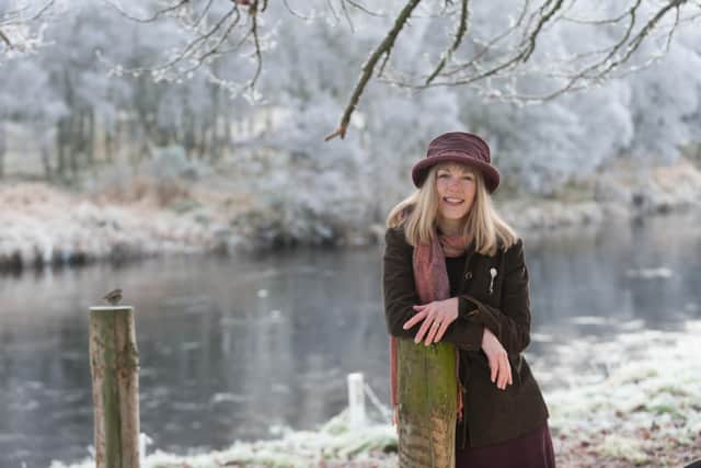 Merryn Glover and friend by the River Spery PIC: Stewart Grant