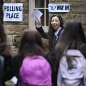 A group of 16-year-old voters make their way to a polling place to vote in the 2014 referendum. Picture: Neil Hanna