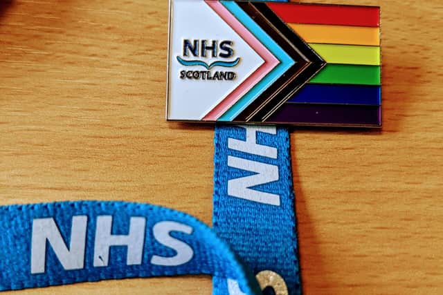 Wearing the NHS Scotland Progress Pride badge is a small move we can make to help our LGBT+ patients and colleagues feel safe, writes Molly Usborne. PIC: Contributed.