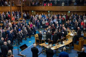 This year's General Assembly is a hybrid gathering with 400 commissioners in the hall and another 200 taking part online.  Picture: Andrew O'Brien.