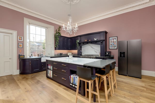 Work included replacing some of the Georgian cornicing throughout the 4,995-sq ft property, as well as creating an open-plan living room, kitchen and snug – which has been used as a play area for the mini Fowlers – at ground-floor level.