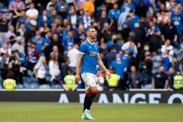 Borna Barisic had an emotional response at the end of the Rangers v Celtic clash on Sunday. (Photo by Alan Harvey / SNS Group)