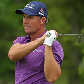 Three-time major winner Padraig Harrington in action during the KitchenAid Senior PGA Championship at Harbor Shores in Michigan. Picture: Stacy Revere/Getty Images.