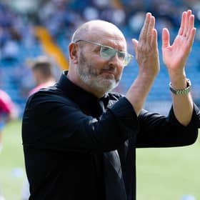 Former Kilmarnock manager Bobby Williamson was interviewed on the pitch at half-time of the Rugby Park side's 5-0 defeat to Celtic (Photo by Craig Williamson / SNS Group)