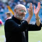 Former Kilmarnock manager Bobby Williamson was interviewed on the pitch at half-time of the Rugby Park side's 5-0 defeat to Celtic (Photo by Craig Williamson / SNS Group)