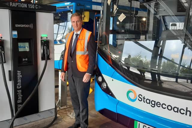 Stagecoach chief operating officer Sam Greer expects the pace of bus electrification to further quicken. (Photo by The Scotsman)